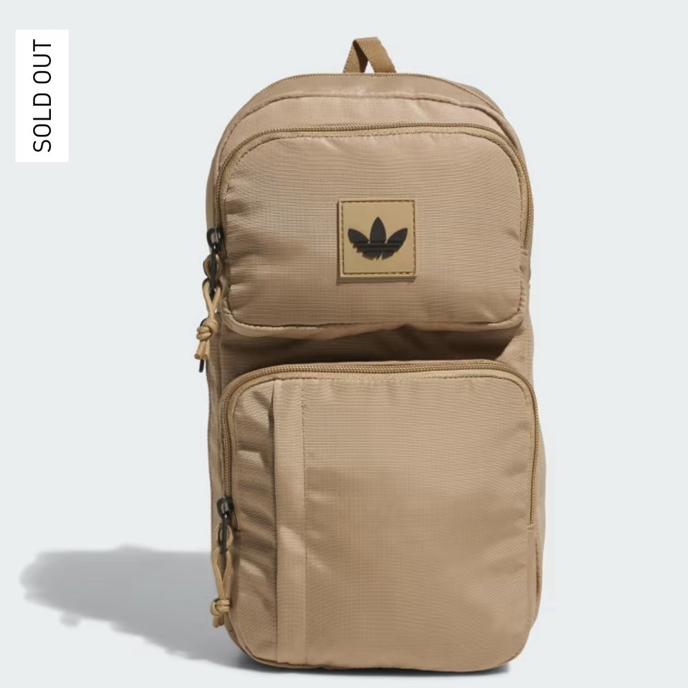 Adidas Utility 4 Sling‎ Bag Hiking JK5456 Brown Travel Gorpcore Backpack